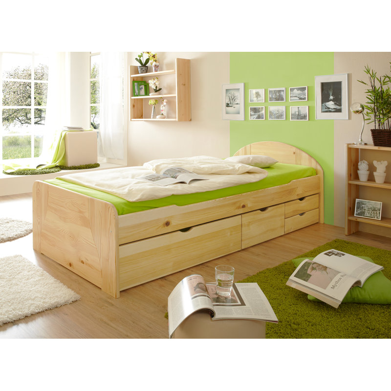 Harriet Bee Funktionsbett Finnick mit Stauraum, 100 x 200 cm | Wayfair.de